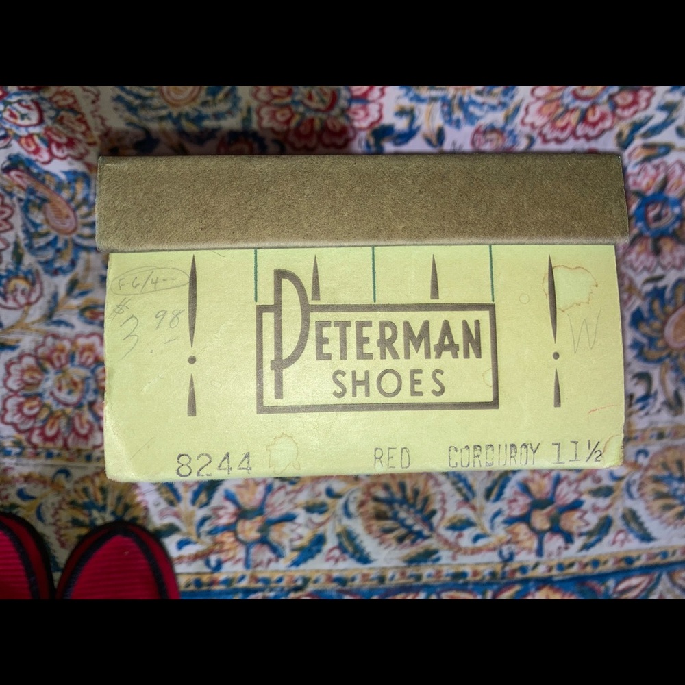 Vintage Kids Corduroy Slipper Shoes - Picture 2 of 6